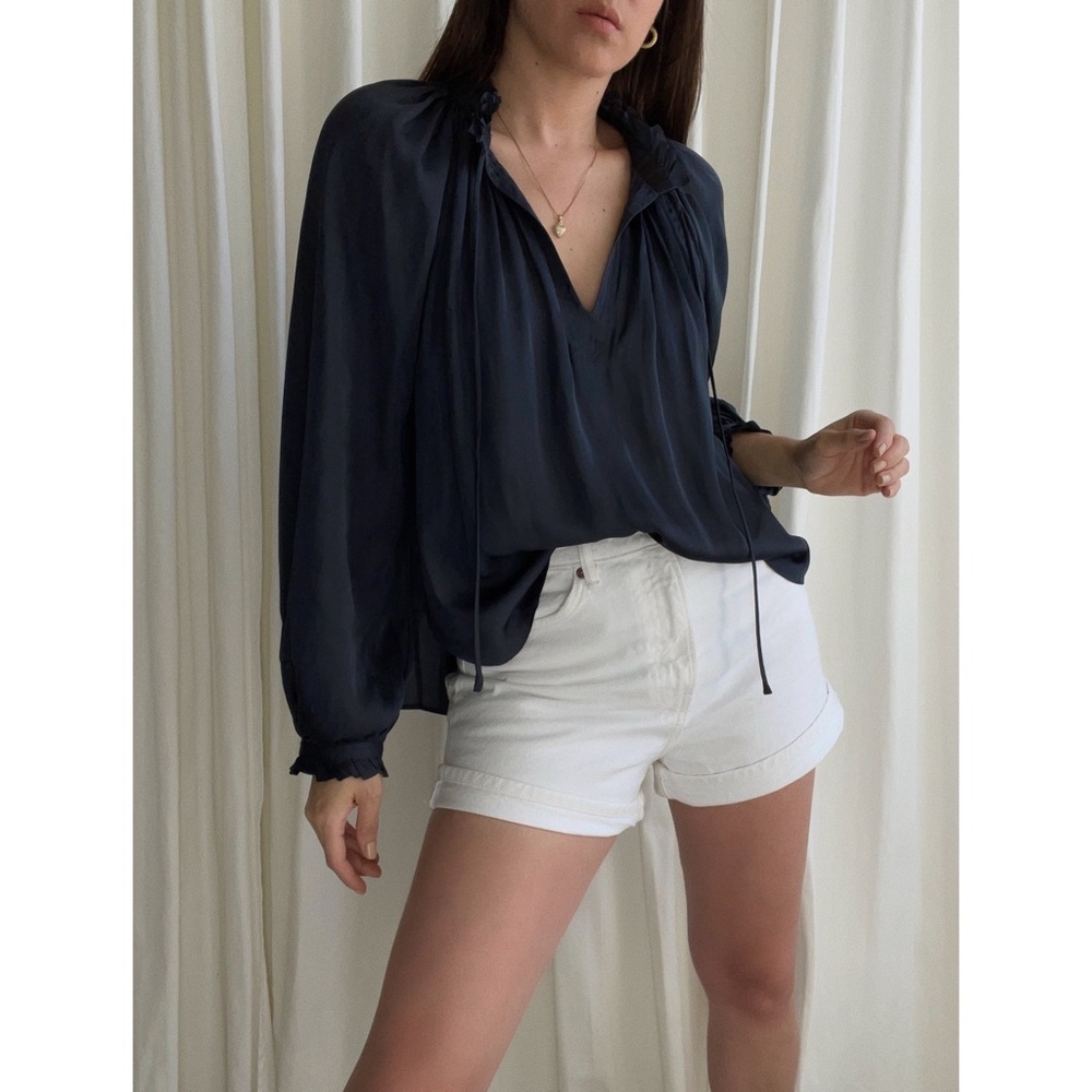 ANISTON BLOUSE — In Navy - Picture 8 of 9